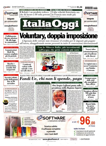 Italia oggi : quotidiano di economia finanza e politica